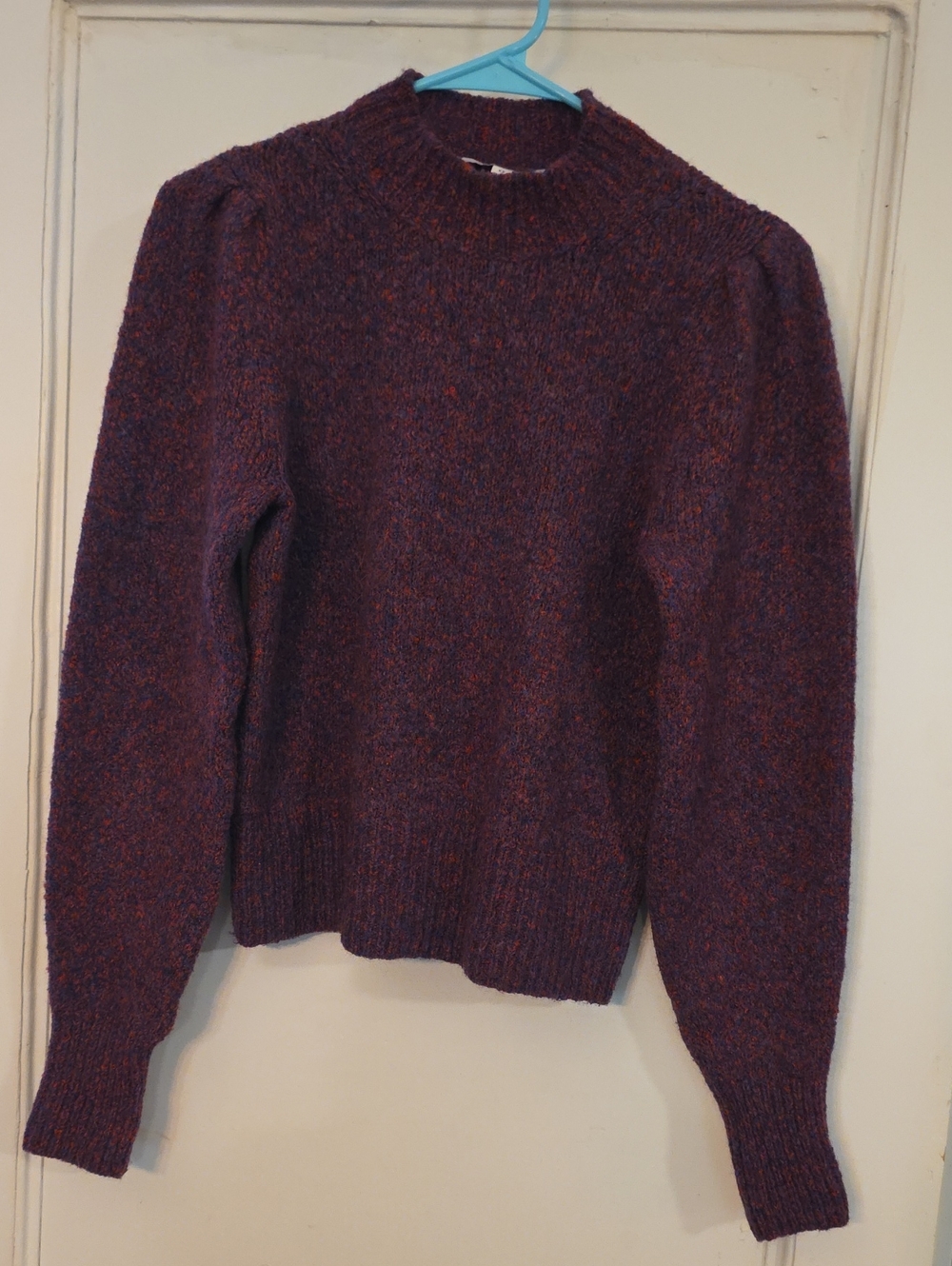 Veronica Beard Woman's Marled Plum Crewneck Sweater